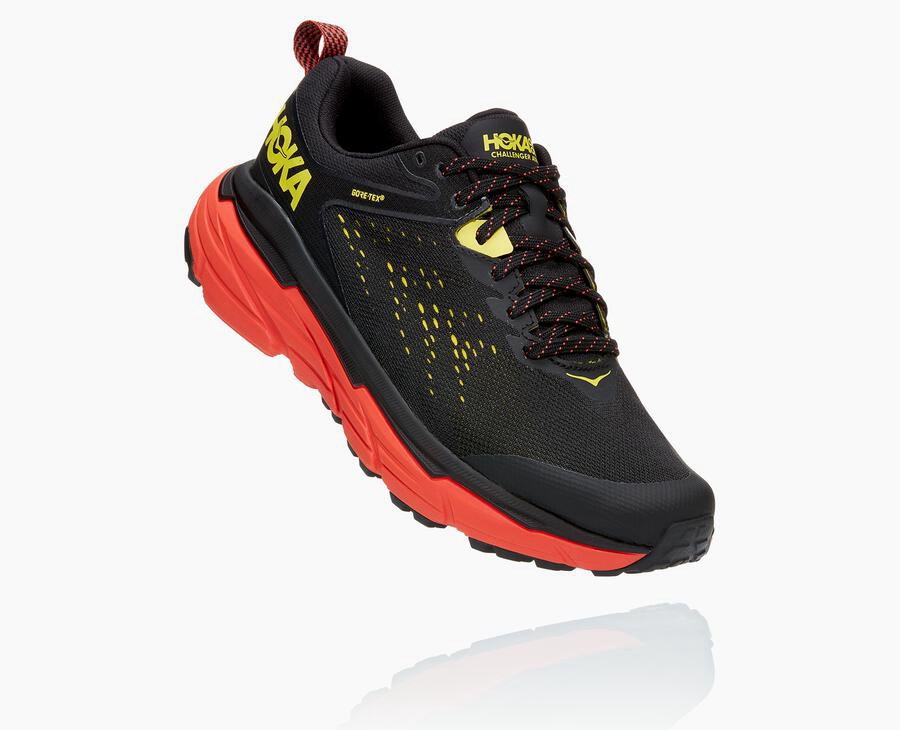 Tenis Trail Hoka One One Masculino Pretas/Vermelhas - Challenger Atr 6 Gore-Tex - 174-PMNKDY